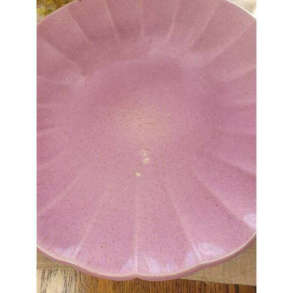 Vintage Red Wing Art Pottery Tray 48, Orchid Pink Speckled 12-1/2" - Picture 3 of 5